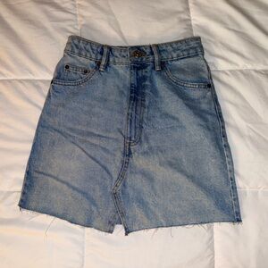Zara Denim Mini Skirt in Light Blue